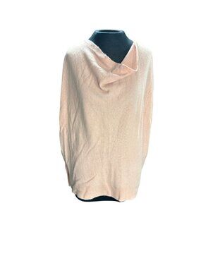 Sundance Womens XL Blush Pink 100% Cashmere Sweater With Draped Cowl Neckline